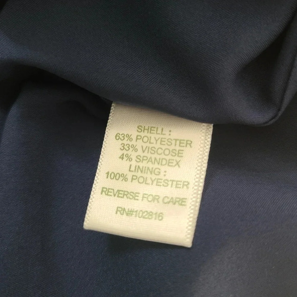 Garnet Hill Navy Blue Tiered Dress 8 - Picture 6 of 6